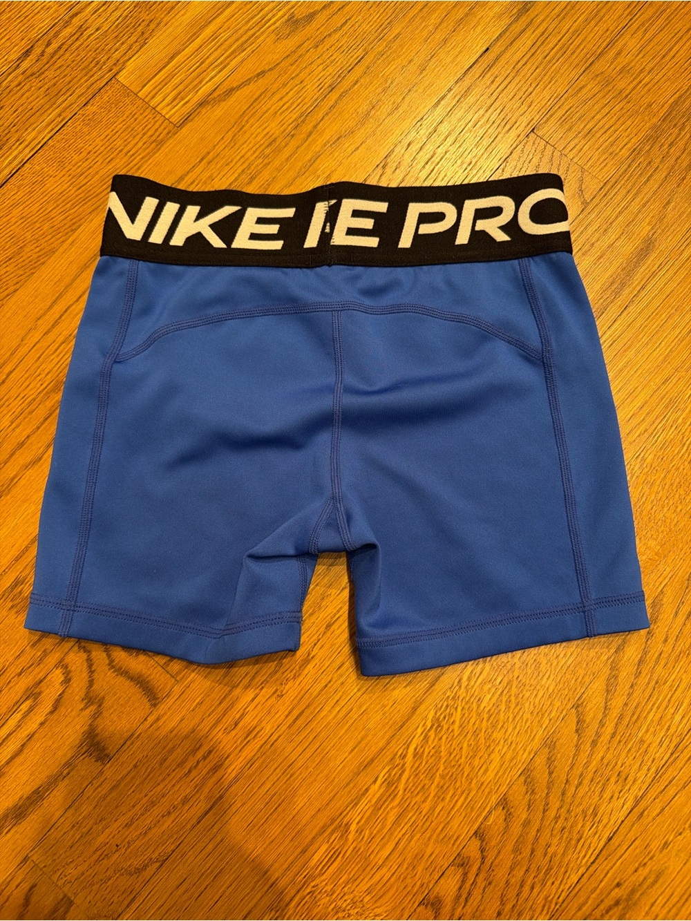 Nike Blue Pro Compression Leggings with Black Branded Waistband